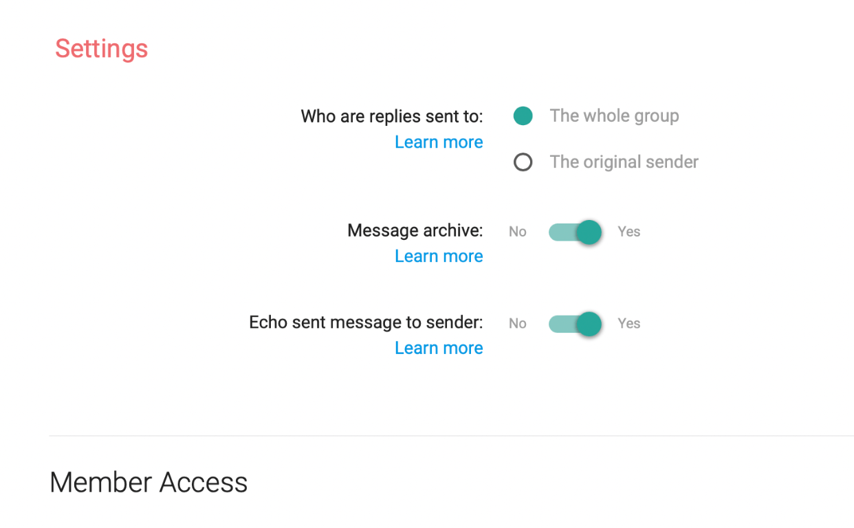Google email replies settings