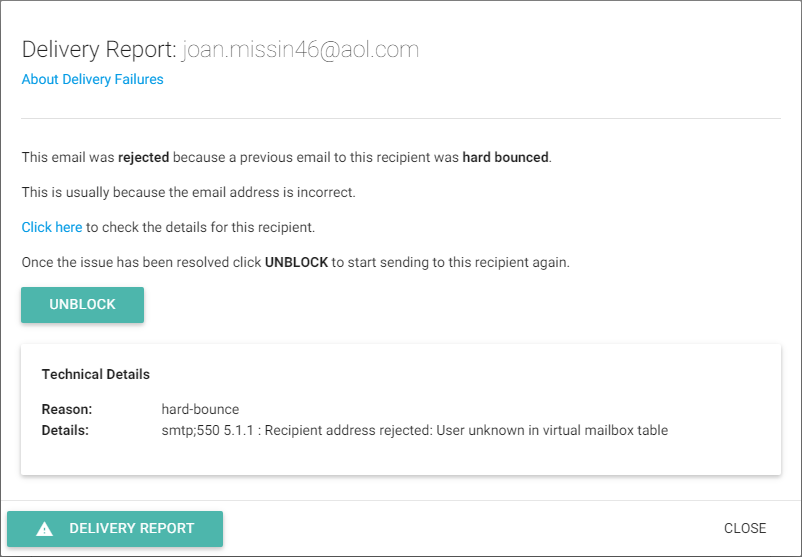 mail flow delivery reports