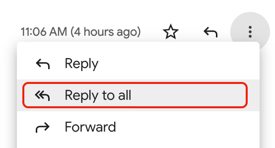 Gmail reply to all button